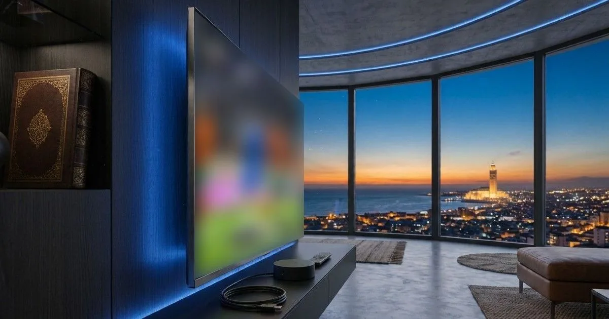 Abonnement IPTV France sur une télévision connectée avec la télécommande